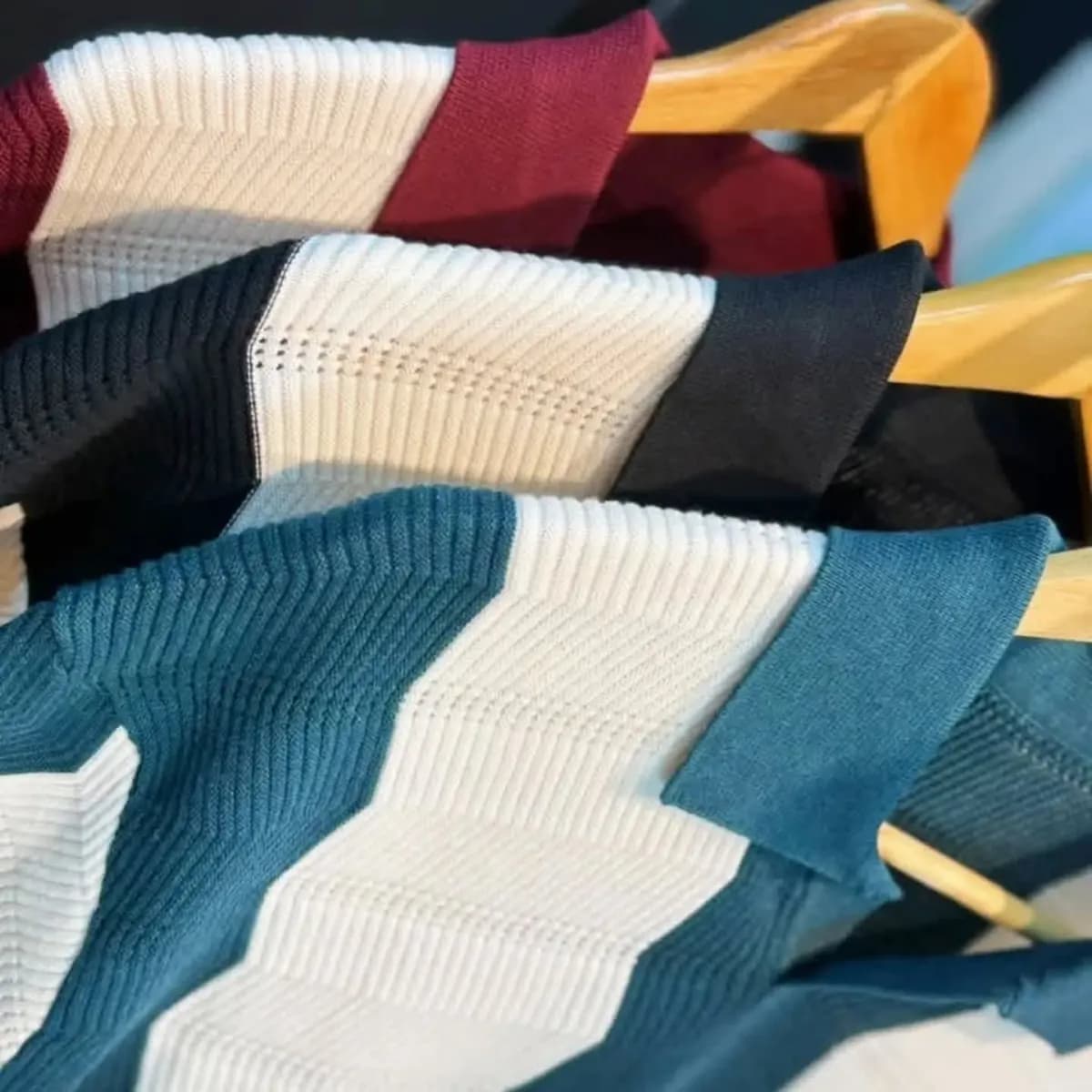 Premium Striped Knit Polo