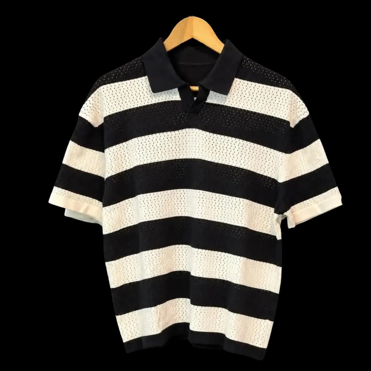 Premium Striped Knit Polo